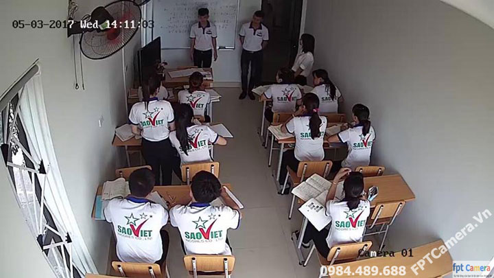 Lắp đặt camera cho lớp học tại trung tâm xuất khẩu lao động