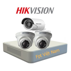 Lắp đặt 3 camera Hikvision giá rẻ 1.0MP